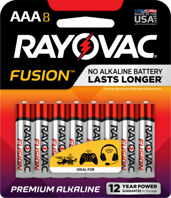 SPECTRUM GROUP 824-8TFUSK FUSION ADVANCED AAA ALKALINE BATTERY, 8-
