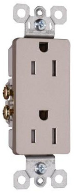 PASS & SEYMOUR 885TRNICC12 RECEPTCLE DUPLEX TR NICKEL 15A
