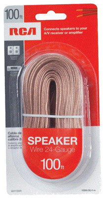 AUDIOVOX AH100R 100-FT. 24 GAUGE CLEAR SPEAKER WIRE
