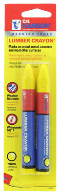 C.H. HANSON 10386 LUMBER CRAYONS, YELLOW, 2-PK.
