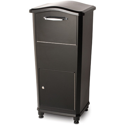 ARCHITECTURAL MAILBOXES 6900B-10 ELEPHANTRUNK PARCEL DROP BOX, BLACK, CAS