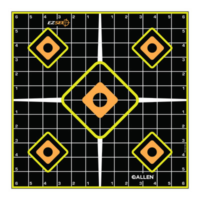 ALLEN COMPANY 15314 EZ SEE GRID TARGET, ADHESIVE, BLACK, 12-