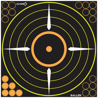ALLEN COMPANY 15317 EZ SEE BULLSEYE TARGET, ROUND, ADHESIVE,