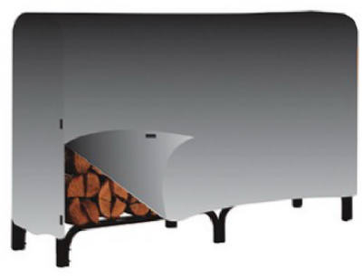 PANACEA 15214 FIREPLACE RACK COVER, BLACK VINYL, 8-FT.