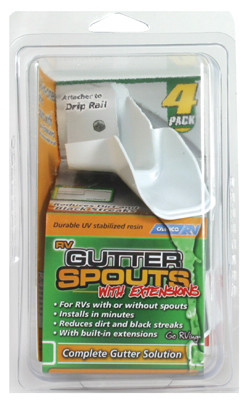 CAMCO MFG INC 42134 RV GUTTER SPOUT EXTENSIONS, 4-PK.
