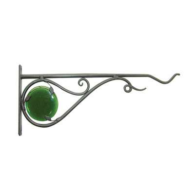 PANACEA 85041GT HANGING PLANT BRACKET, STAINED GLASS, BL