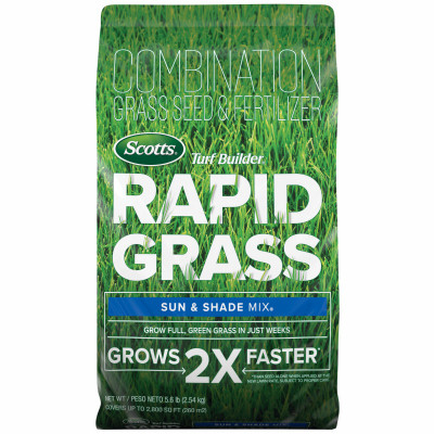 THE SCOTTS MIRACLE-GRO 18213 TURF BUILDER RAPID GRASS SEED, SUN & SHA