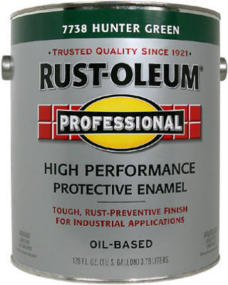 RUST-OLEUM 7738-402 PROFESSIONAL ENAMEL PAINT, HUNTER GREEN,
