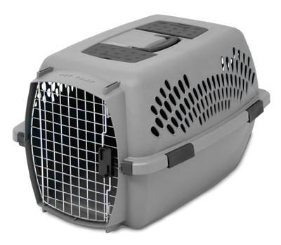 Petmate 21086 PET CARRIER, LIGHT GRAY, FOR 20-25-LBS.