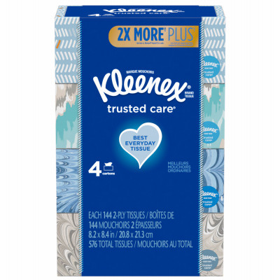 KIMBERLY CLARK 50220 4 BOX FACIAL TISSUES