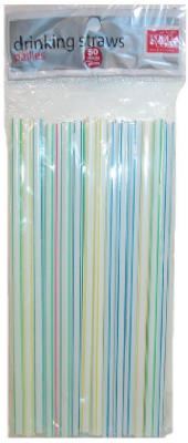 BRADSHAW INTERNATIONAL 24990 JUMBO STRAWS, SPIRAL STRIPED, 50-CT.