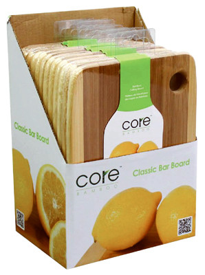 CORE HOME CDU686-TV CUTTING BOARD, BAMBOO, 6 X8-IN.