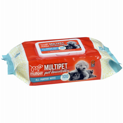 MULTIPET INTERNATIONAL 68505 GROOM100CT AP PET WIPE