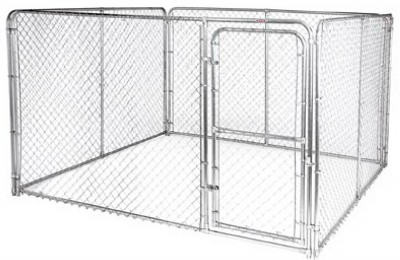 STEPHENS PIPE & STEEL LLC DKS11010 10 X 10 X 6-FT. DOG KENNEL SYSTEM, SILVE