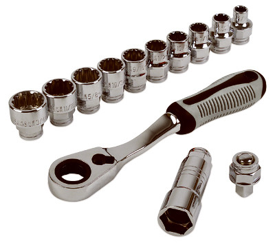 APEX TOOL GROUP DR71634B PASS THRU SOCKET SET, 13-PC.