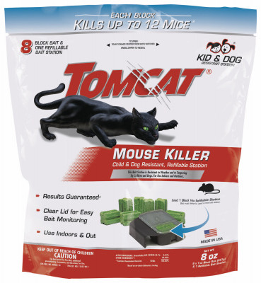 TOMCAT 0372010 MOUSE KILLER STATION, REFILLABLE, 8-PK.