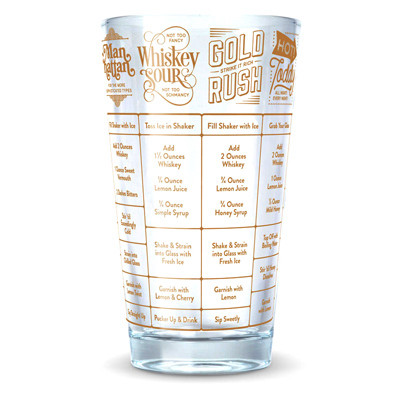 LIFETIME PRODUCTS 5192625 WHISKEY RECIPE GLASS 16OZ
