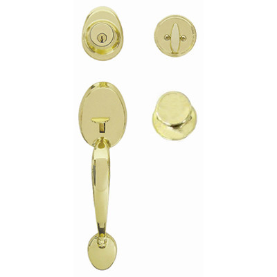 TAIWAN FU HSING INDUSTRIAL CO HY77S1B KD WILMINGTON HANDLE SET, POLISHED BRASS