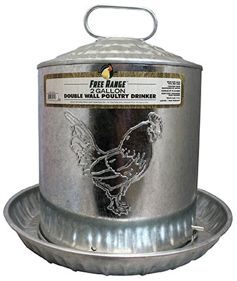 MANNA PRO 1000263 POULTRY DRINKER DOUBLE-WALL GALVANIZED S
