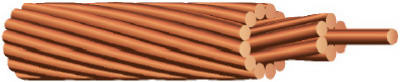 COLEMAN CABLE 10665803 STRANDED BARE GROUNDING WIRE, COPPER, 6 
