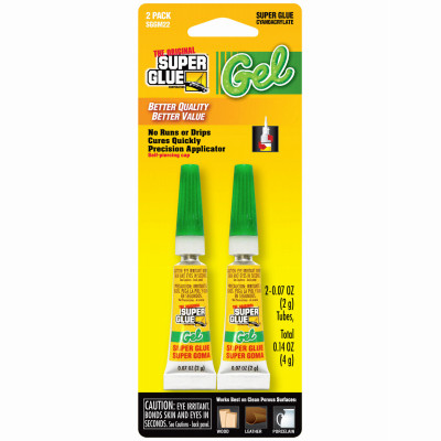 SUPER GLUE 11710326 SUPER GLUE, GEL, 2-GM., 2-PK.