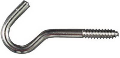 NATIONAL MANUFACTURING SALES CO. N220-822 SCREW HOOK, STAINLESS STEEL, 3/8 X 4-7/8
