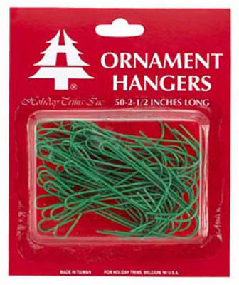 HOLIDAY TRIMS 3929000 CHRISTMAS ORNAMENT HOOKS, GREEN, 2-1/2-I