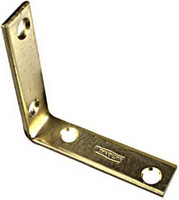 NATIONAL MANUFACTURING SALES CO. N190-843 4-PK., 2.5-IN. BRASS CORNER IRON