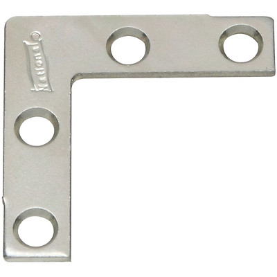 NATIONAL MANUFACTURING SALES CO. N113-795 4-PK., 1.5-IN. ZINC FLAT CORNER IRON