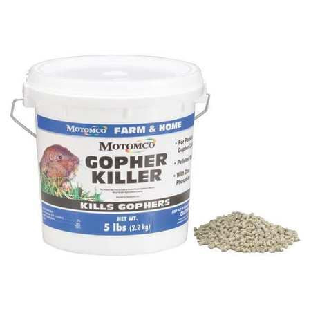 MOTOMCO 32541 GOPHER BAIT,PELLETS,5 LB. PAIL 32541