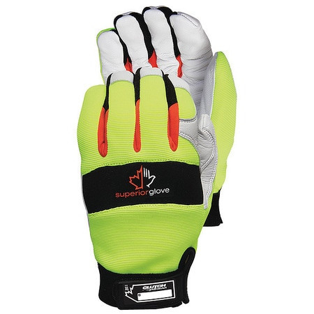 SUPERIOR GLOVE WORKS MXGKGHV/XXL LEATHER GLOVES WHITE GLOVE SIZE 2XL PR