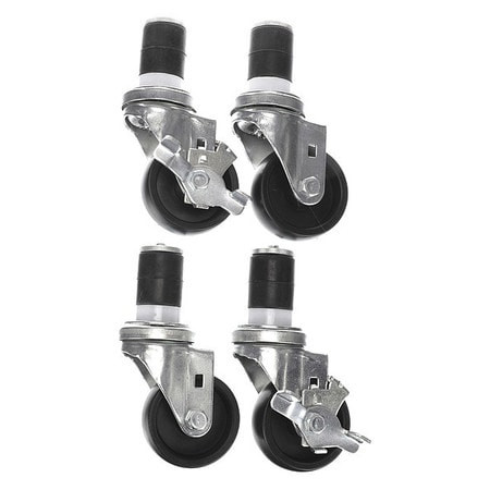 COMPONENT HARDWARE CSTPK-3PES CASTER KIT,MED DUTY 1-5/8" EXP STEM CAS