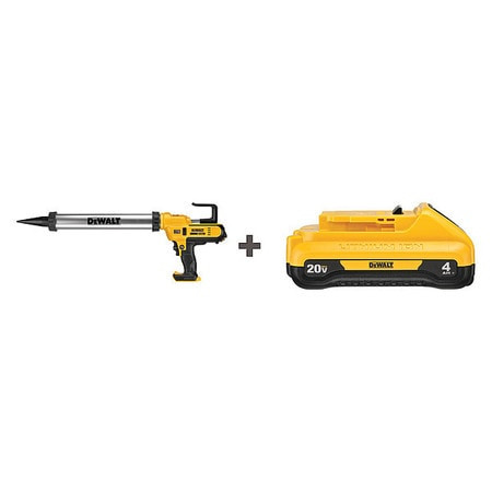 DEWALT TOOLS DCE580B/DCB240 CORDLESS CAULK GUN KIT 20V 4.0AH 24 L