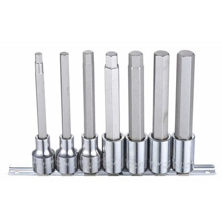 WESTWARD 54TM84 SOCKET BIT SET SAE 1/2 DRIVE 7 PCS