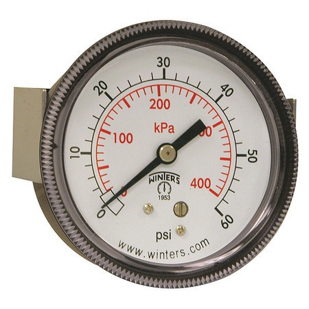 WINTERS INSTRUMENTS P9U901438UC PRESSURE GAUGE 2-1/2 DIAL SIZE BLACK