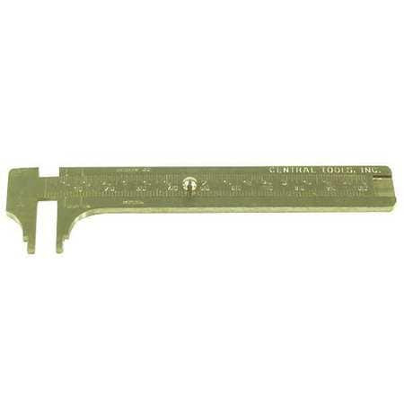 CENTRAL TOOLS 6506 BRASS SLIDE RULE CALIPER 5