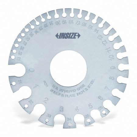 INSIZE 4809 U.S. STANDARD SHEET METAL GAGE 36 LEAVES