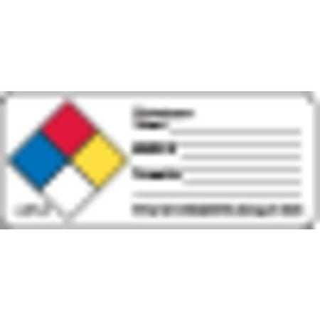 LABELMASTER H-NFRLR NFPA WRITE-ON SUBSTANCE NAME LABEL PK500