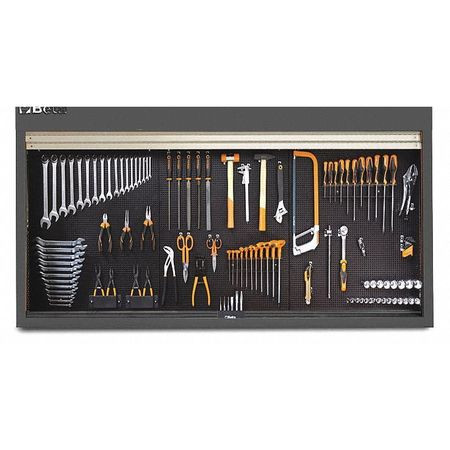 BETA TOOLS C57P G PEGBOARD WALL CABINET 37 H 67 W GRAY
