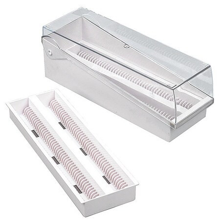 GLOBE SCIENTIFIC 513250W MICROSCOPE SLIDE BOX WHITE PK6
