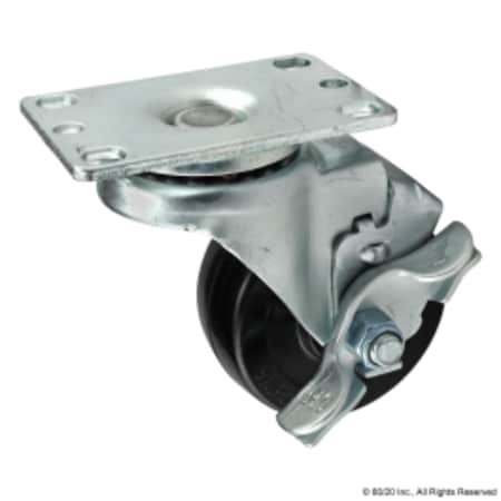 80/20 INC 2318 FLANGE MOUNT SWIVEL CASTER BRAKE 3
