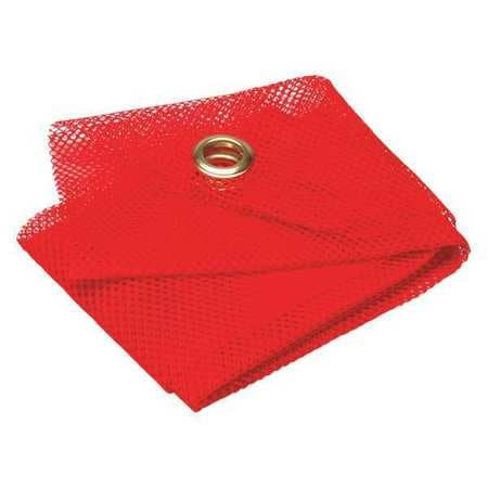 ROADPRO 2424G RED MESH WARNING FLAG W/GROMMET 24X24