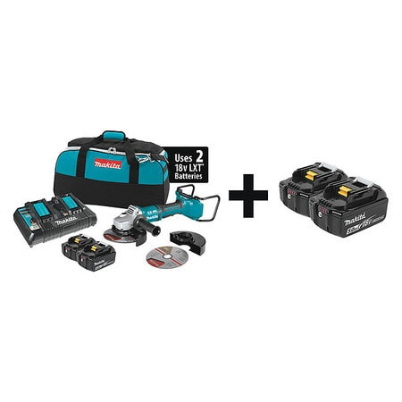 MAKITA XAG12PT1 + BL1850B-2 CORDLESS ANGLE GRINDER KIT,36.0V,LI-ION