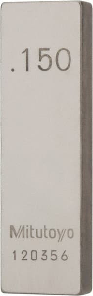 MITUTOYO 611115-541 0.15" RECTANGULAR STEEL GAGE BLOCK
