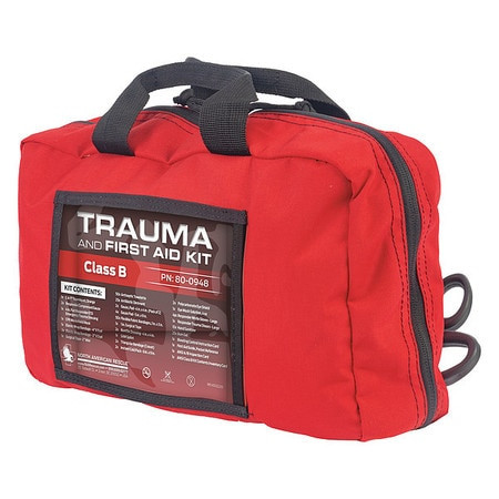 NORTH AMERICAN RESCUE 80-0948 FIRST AID TRAUMA KIT,RED