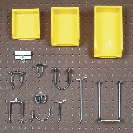DURAHOOK 76995 PEGBOARD HOOK/BIN ASSORTMENT W/95 PIECES