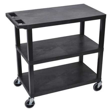 LUXOR EC222-B CART,(3) FLAT SHELVES,18"X32"