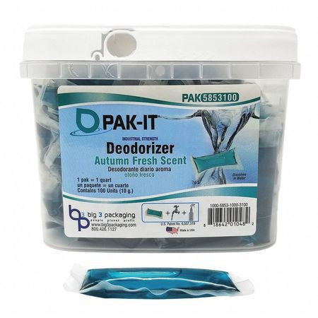 PAKIT PAK5853100-4 AUTUMN FRESH DEODORIZER AQUA 100 POD TUB