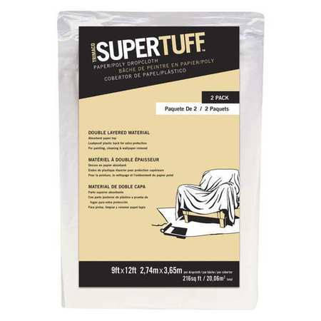 SUPER TUFF 02304 DISPOSABLE PAPER/POLY DROP 9X12