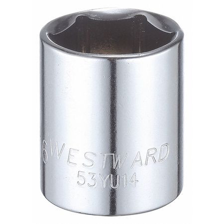 WESTWARD 53YU14 SOCKET 1/2 DRIVE SAE 15/16 SOCKET SZ